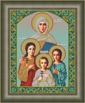 Galla И048 Икона Вера, Надежда, Любовь и Мать их София - 7Игл - наборы для вышивания крестом и бисером по низким ценам. 